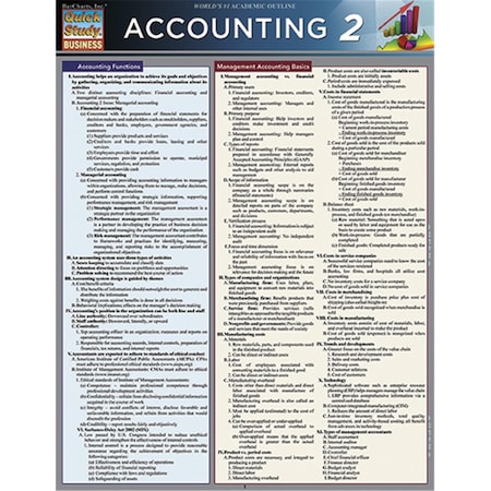 Barcharts Accounting 2 Quickstudy Easel 9781423216315